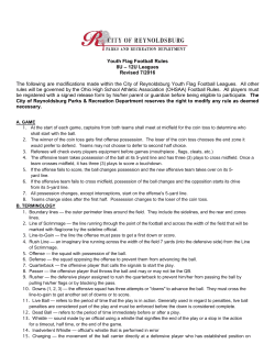 Flag Football - The City of Reynoldsburg