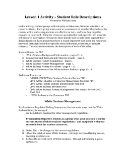 ROLE: Fisheries Scientists