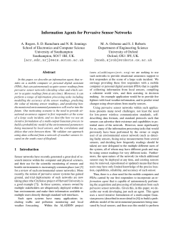 Information Agents for Pervasive Sensor Networks
