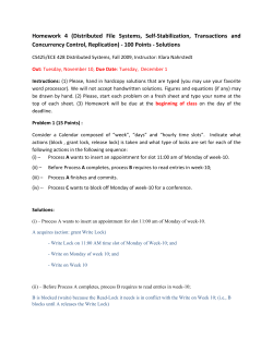 Homework 4 (Distributed File Systems, Self