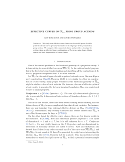 Effective curves on M &macr; 0 , n from group actions - Han