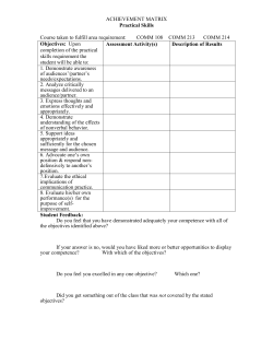 achievement matrix - Humboldt State University