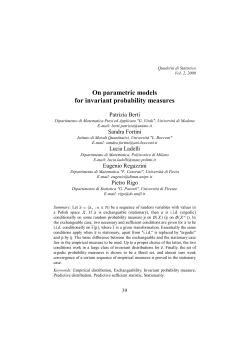 On parametric models for invariant probability measures