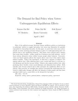 The Demand for Bad Policy when Voters Underappreciate