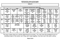 The way a team plays as a whole determines its success. You may