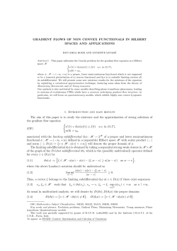 GRADIENT FLOWS OF NON CONVEX FUNCTIONALS IN HILBERT