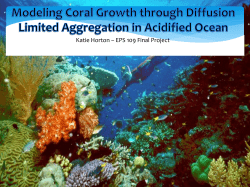 Modeling Coral Growth through Diffusion Limited Aggregation in