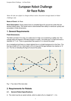 European Robot Challenge Air Race Rules