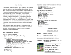 Announcements - Reeman Christian Reformed Church