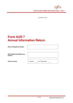 audit monitoring of firms registered with the dfsa