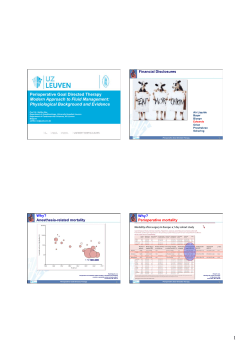 Perioperative Goal Directed Therapy Modern Approach