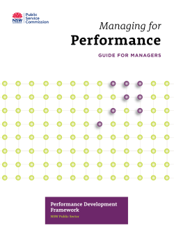 Performance - NSW Public Service Commission