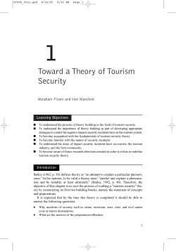 Toward a Theory of Tourism Security