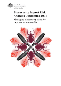 Draft Biosecurity import risk analysis guidelines