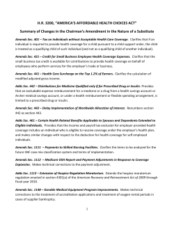 H.R. 3200, &ldquo;AMERICA`S AFFORDABLE HEALTH CHOICES ACT