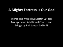 A Mighty Fortress Is Our God