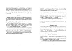 Introduction Sequences 1 Definition. A sequence is a function