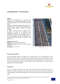 Counting people &ndash; Teacher guide