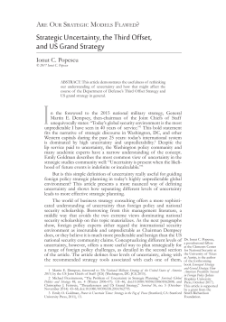 Levels of Strategic Uncertainty and Planning for the Future(s)