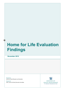 Topline findings Home for Life evaluation