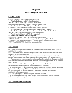 Biodiversity and Evolution