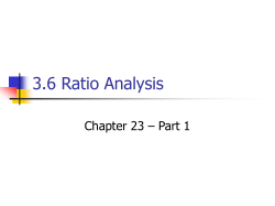 Chapter 23 Ratio Analysis Part 1