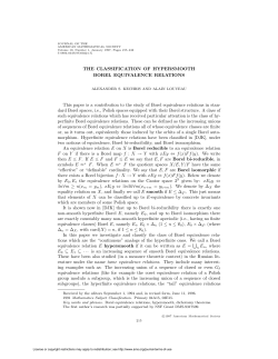 THE CLASSIFICATION OF HYPERSMOOTH BOREL