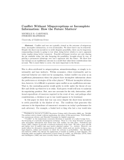 Conflict Without Misperceptions or Incomplete Information: How the