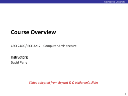 Introduction to Computer Systems 15-213/18-243, spring