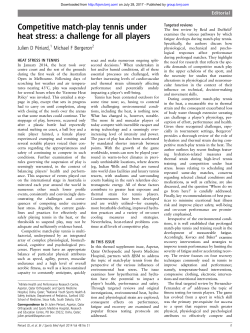 Competitive match-play tennis under heat stress: a challenge for all