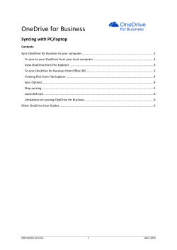 OneDrive for Business - Heriot