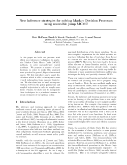 New inference strategies for solving Markov Decision Processes