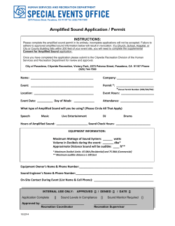 Amplified Sound Application / Permit