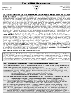 lathrop on top of the neba world - gets first win at silver