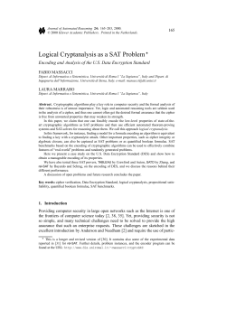 Logical Cryptanalysis as a SAT Problem