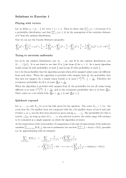 Solutions to Exercise 1