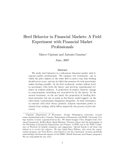 Herd Behavior in Financial Markets