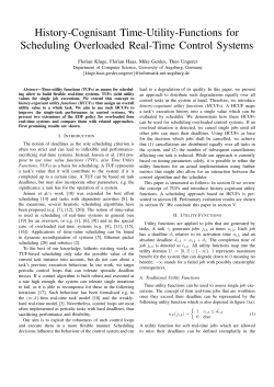 History-Cognisant Time-Utility-Functions for - Uni