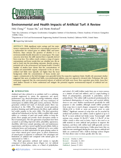 Environmental and Health Impacts of Artificial Turf