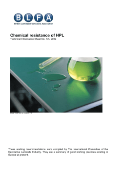 Chemical resistance of HPL