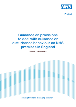 Guidance on provisions to deal with nuisance or