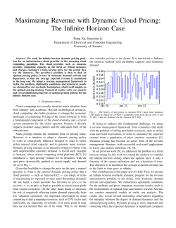Maximizing Revenue with Dynamic Cloud Pricing