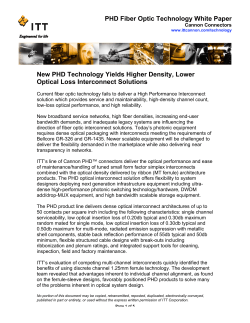PHD Fiber Optic Technology White Paper New