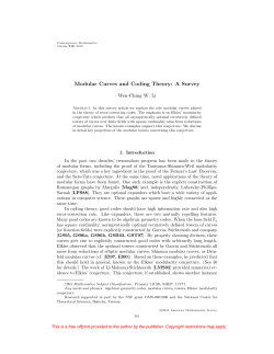 Modular Curves and Coding Theory: A Survey