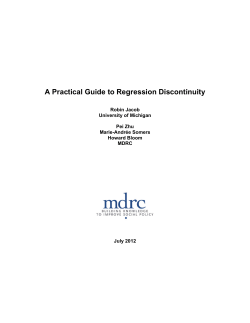 A Practical Guide to Regression Discontinuity