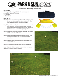 Bocce Cord Boundary Instructions