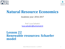 Natural Resource Economics
