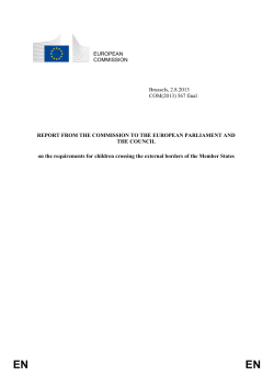 EN EN REPORT FROM THE COMMISSION TO THE EUROPEAN