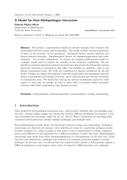 A Model for Host-Multipathogen Interaction