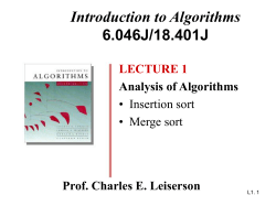 Introduction to Algorithms 6.046J/18.401J